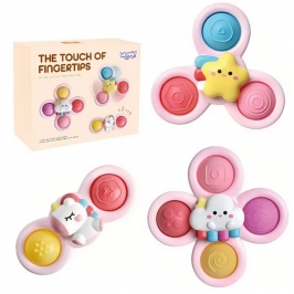 WOOPIE BABY Kosmiczny Spinner Pop-it  Zabawka Sensoryczna  Wymienne 3 szt Różowy.