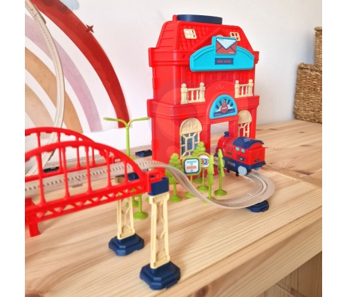 WOOPIE Kolejka Elektryczna 2w1 Składana w Walizkę 87 el. - Długość 3,5 m