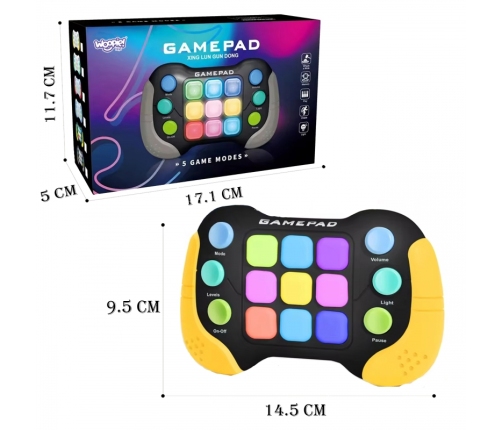 WOOPIE Elektroniczna Gra Zręcznościowa Pop-It Fidget Toy Gamepad