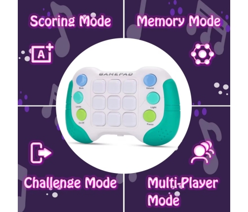 WOOPIE Elektroniczna Gra Zręcznościowa Pop-It Fidget Toy Gamepad