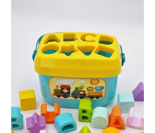 WOOPIE BABY Sorter 2w1 Skrzynka Walizka + Nauka Alfabetu i Kształtów