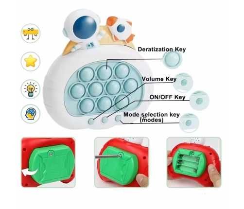 WOOPIE Gra POP IT Elektryczna Antystresowa Zręcznościowa Kosmos