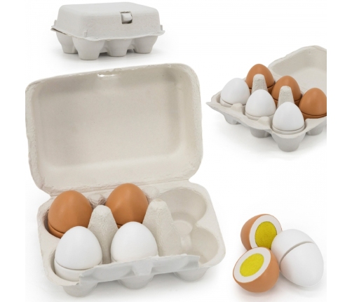 VIGA Drewniane Jajka Do Krojenia w Wytłoczce