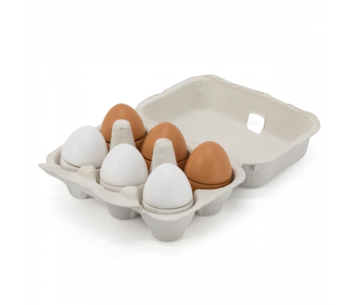 VIGA Drewniane Jajka Do Krojenia w Wytłoczce