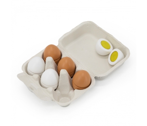 VIGA Drewniane Jajka Do Krojenia w Wytłoczce