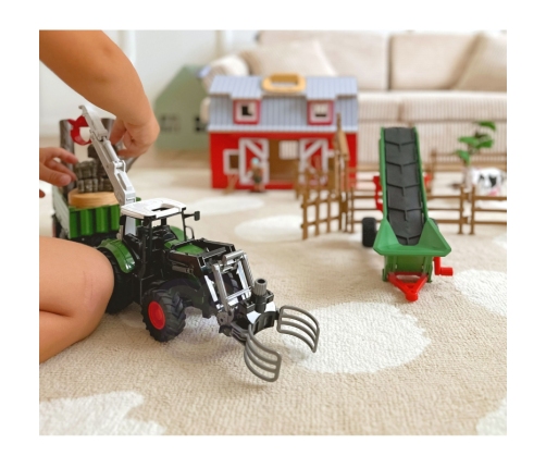 WOOPIE Zestaw Maszyn Rolniczych Traktor Ciągnik Zagroda Mini Farma Osada Rolnicy