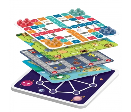 WOOPIE Zestaw Gier Planszowych Logicznych 10w1