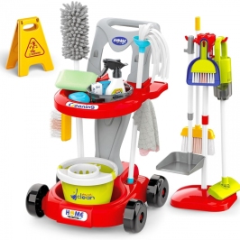 WOOPIE Zestaw do Sprzątania XXL Wózek 3w1 29 el. Czerwony WOOPIE Zestaw do Sprzątania XXL Wózek 3w1 29 el. Czerwony