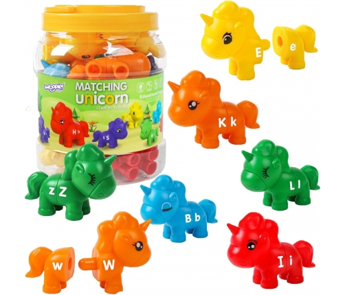WOOPIE Figurki Montessori Zestaw Edukacyjny Jednorożce do Składania 