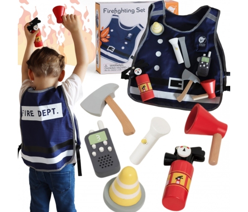 CLASSIC WORLD Little Firefighter Set Costume Tools 8 pcs.