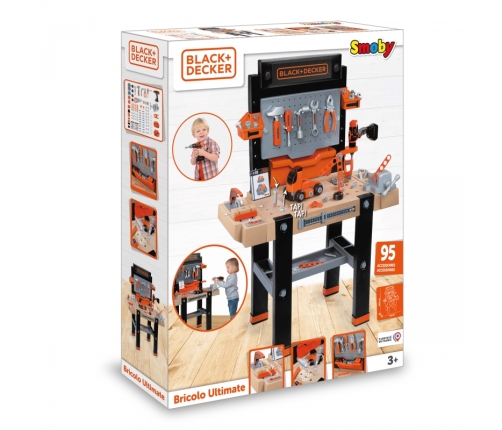 SMOBY Duży Warsztat Black & Decker Bricolo Ultimate + 95 Akcesoriów