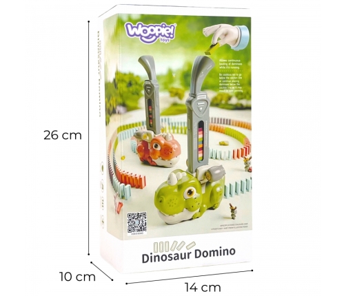 WOOPIE Elektryczna Ciuchcia Lokomotywa do Klocków Domino Dinozaur Pomarańczowy