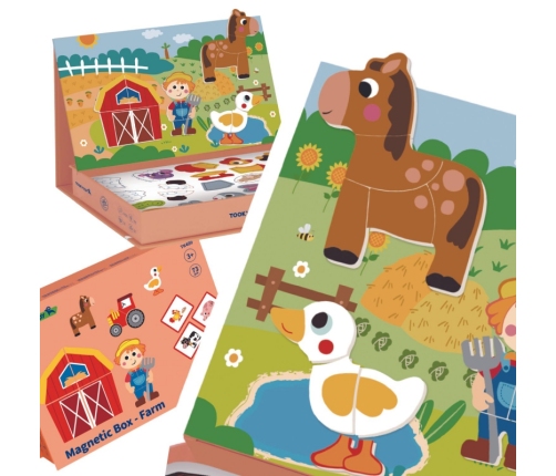 TOOKY TOY Układanka Magnetyczna Farma Puzzle