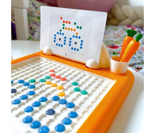 WOOPIE Tablica Magnetyczna Montessori MagPad Do Rysowania Królik Marchewka