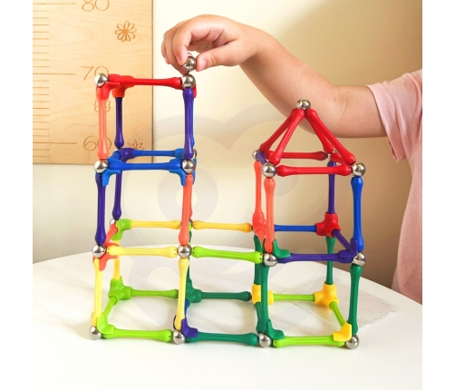 WOOPIE Klocki Magnetyczne Konstrukcyjne Układanka 110 el._4SZT