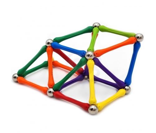 WOOPIE Klocki Magnetyczne Konstrukcyjne Układanka 110 el._4SZT