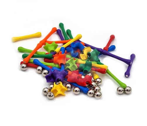 WOOPIE Klocki Magnetyczne Konstrukcyjne Układanka 110 el._4SZT