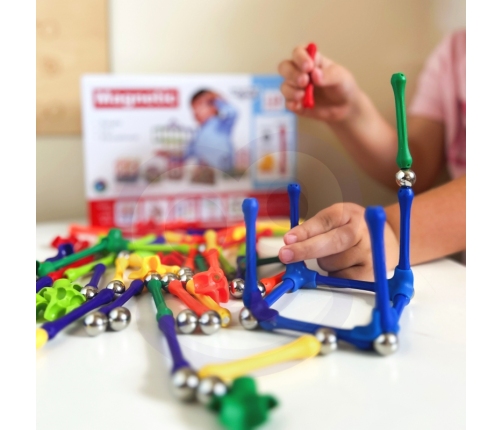 WOOPIE Klocki Magnetyczne Konstrukcyjne Układanka 110 el._8SZT