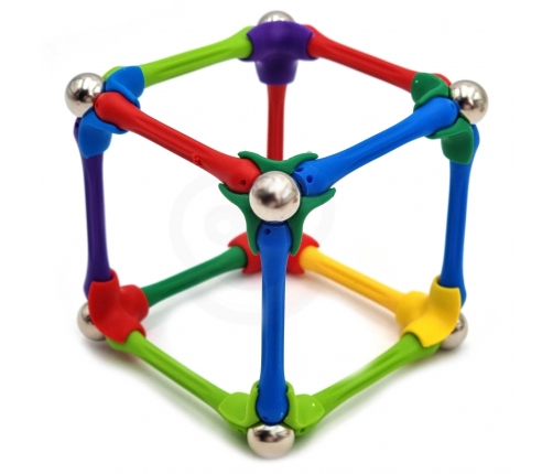 WOOPIE Klocki Magnetyczne Konstrukcyjne Układanka 110 el._8SZT