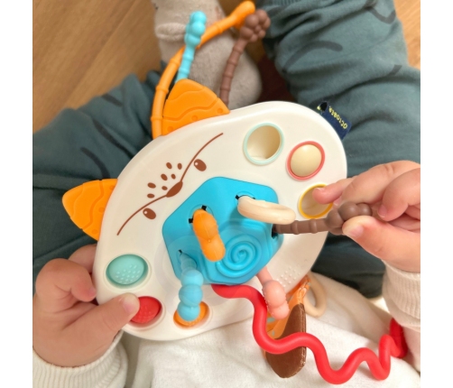 WOOPIE BABY Zabawka Sensoryczna Montessori Gryzak Grzechotka Wielofunkcyjny Lis