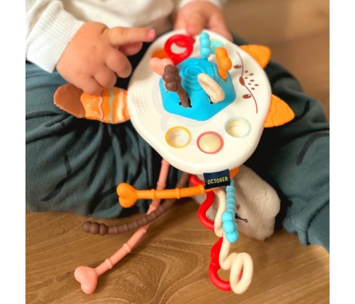 WOOPIE BABY Zabawka Sensoryczna Montessori Gryzak Grzechotka Wielofunkcyjny Lis