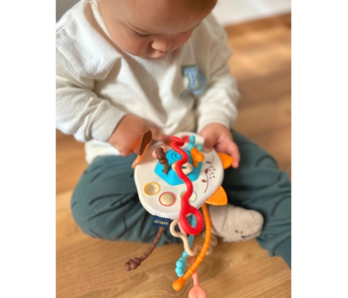 WOOPIE BABY Zabawka Sensoryczna Montessori Gryzak Grzechotka Wielofunkcyjny Lis