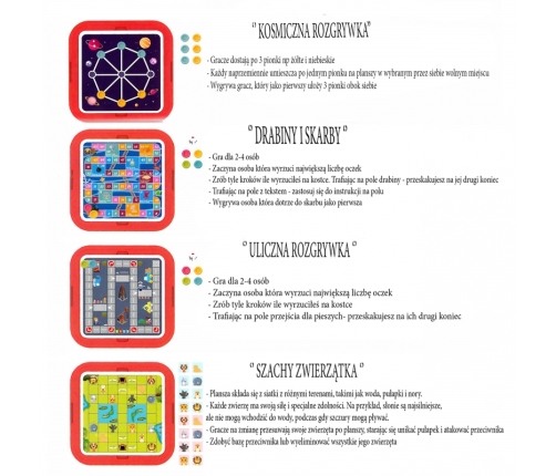 WOOPIE Zestaw Gier Planszowych Logicznych 10w1