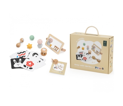 VIGA Zestaw Zabawek Edukacyjnych Pudełko Box od urodzenia do 6 miesiąca