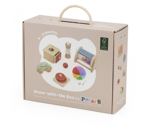 VIGA Zestaw Zabawek Edukacyjnych Pudełko Box od 6 miesiąca do 12 miesiąca