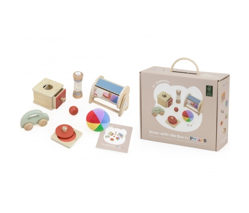 VIGA Zestaw Zabawek Edukacyjnych Pudełko Box od 6 miesiąca do 12 miesiąca