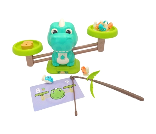 WOOPIE Waga Szalkowa Równoważnia Gra Łowienie Dinozaurów Rybek Nauka Liczydło