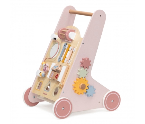 VIGA PolarB Drewniany Pchacz Chodzik Różowy Edukacyjny