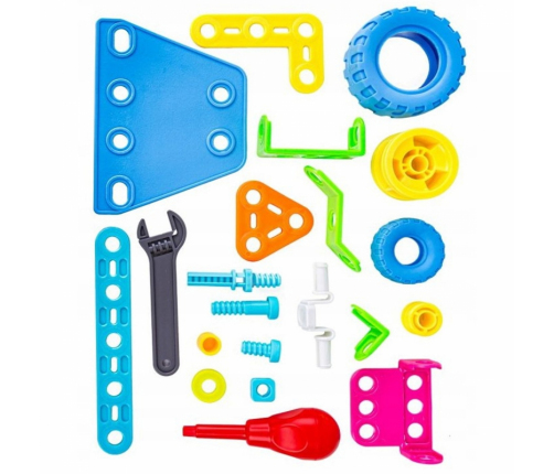 WOOPIE Zestaw Pojazdów Klocki Konstrukcyjny 6w1 STEM