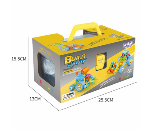 WOOPIE Zestaw Pojazdów Klocki Konstrukcyjny 6w1 STEM