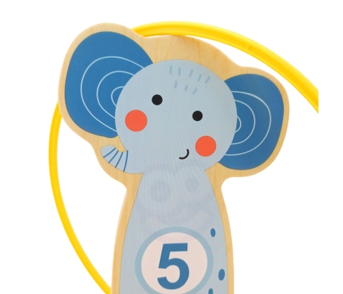 TOOKY TOY Rzut do Celu Drewniana Gra Zręcznościowa Obręcze 15 el.