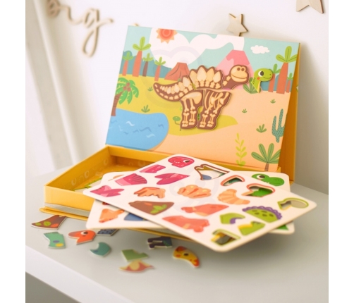 TOOKY TOY Układanka Magnetyczna Dinozaury Puzzle