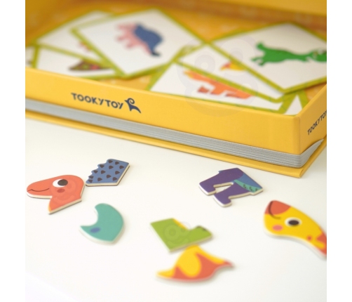 TOOKY TOY Układanka Magnetyczna Dinozaury Puzzle