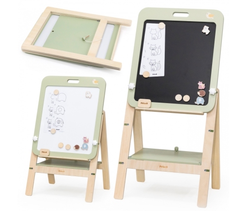 VIGA PolarB Rosnąca Drewniana Tablica Kredowa Suchościeralna Magnetyczna