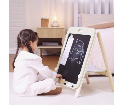 VIGA PolarB Rosnąca Drewniana Tablica Kredowa Suchościeralna Magnetyczna