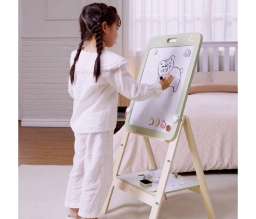 VIGA PolarB Rosnąca Drewniana Tablica Kredowa Suchościeralna Magnetyczna