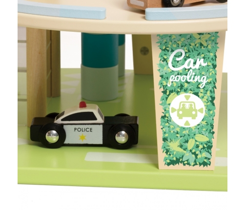 CLASSIC WORLD Drewniany 3 Poziomowy Garaż XL z Windą 