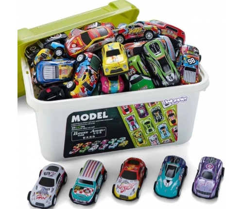 WOOPIE Zestaw Aut Wyścigowych w Pudełku 30 el. + Mata