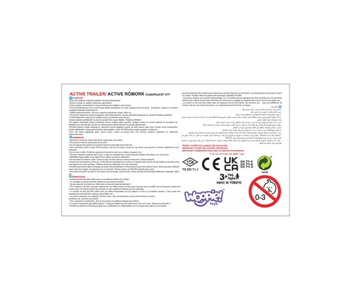 WOOPIE Przyczepka ACTIVE TRAILER Czerwona 35 kg