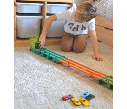 WOOPIE Zabawkowa Ciężarówka Dinozaur Tor 2,1 m dla Samochodzików