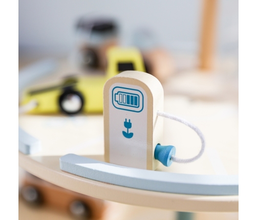 CLASSIC WORLD Drewniany 3 Poziomowy Garaż XL z Windą 