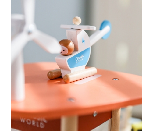 CLASSIC WORLD Drewniany 3 Poziomowy Garaż XL z Windą 