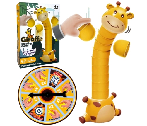 WOOPIE Gra Zręcznościowa Żyrafka Układanie Kubeczków