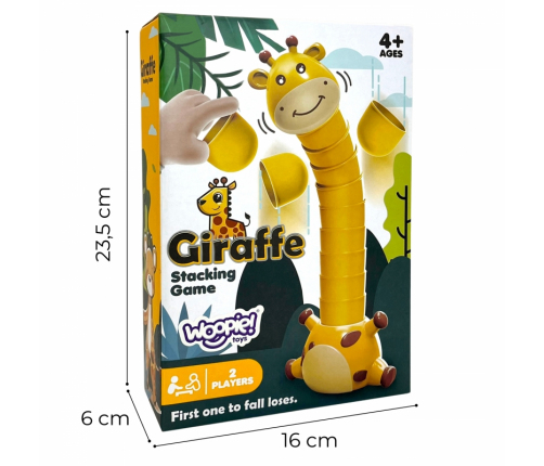 WOOPIE Gra Zręcznościowa Żyrafka Układanie Kubeczków