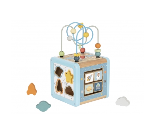 TOOKY TOY Drewniana Kostka Aktywności Kosmos Sorter Labirynt