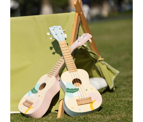 CLASSIC WORLD Drewniane Ukulele Gitara dla Dzieci Niebieskie
